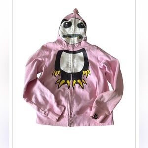 DEVIL NUT Pink full zip hoodie size medium